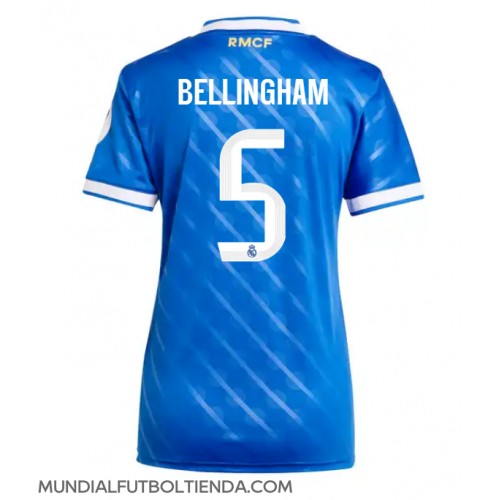 Camiseta Real Madrid Jude Bellingham #5 Tercera Equipación Replica 2025-26 para mujer mangas cortas